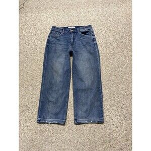 Lovervet High-Rise Crop Wide Leg Lightly Distressed Size 31/13